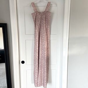Pink Floral Midi Dress